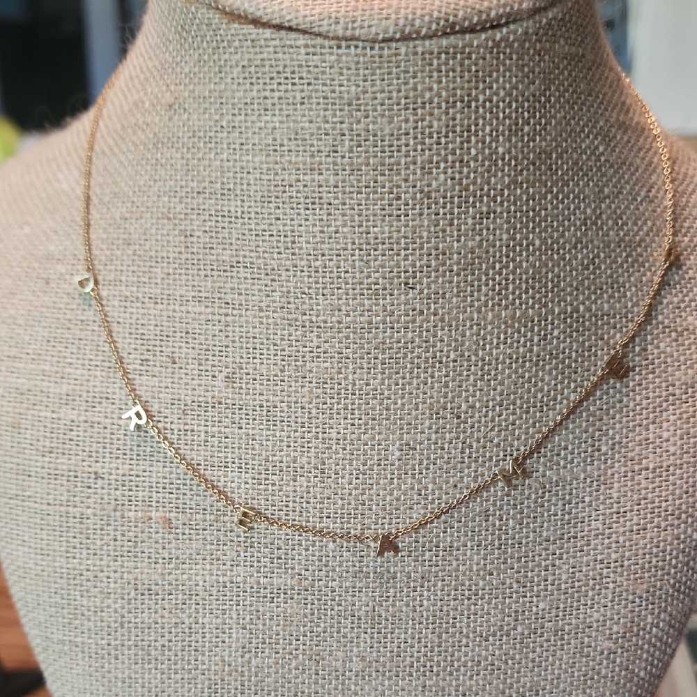 Origami Owl Gold Letter Charm Necklace